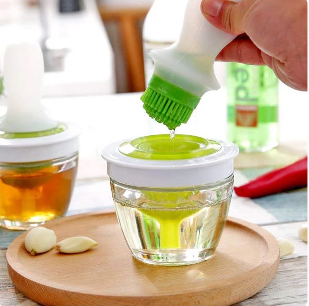 Dispensador de Aceite con Brocha de Silicona